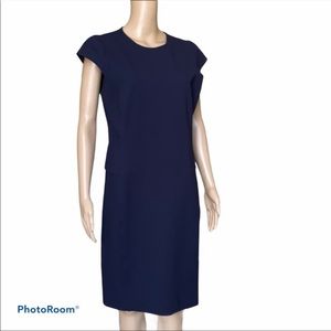 J. Crew blue stretch sheath dress size 16 Tall